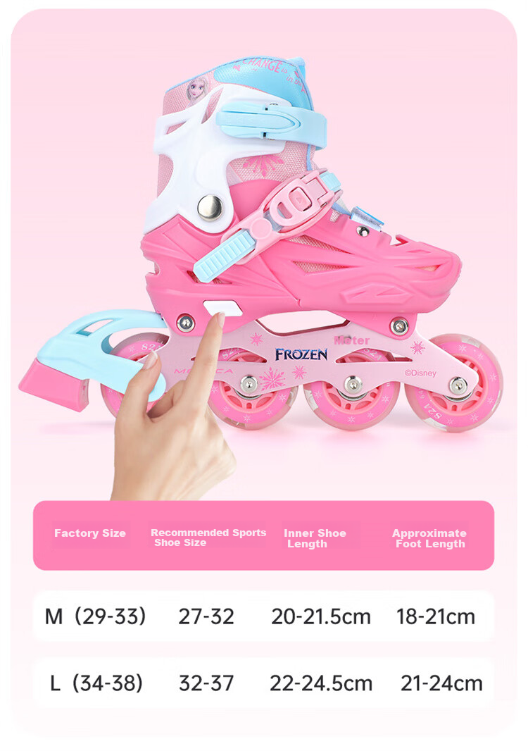 Disney Elsa Princess Roller Skates Kids Beginner Professional Inline Skates Single Row Gift 5