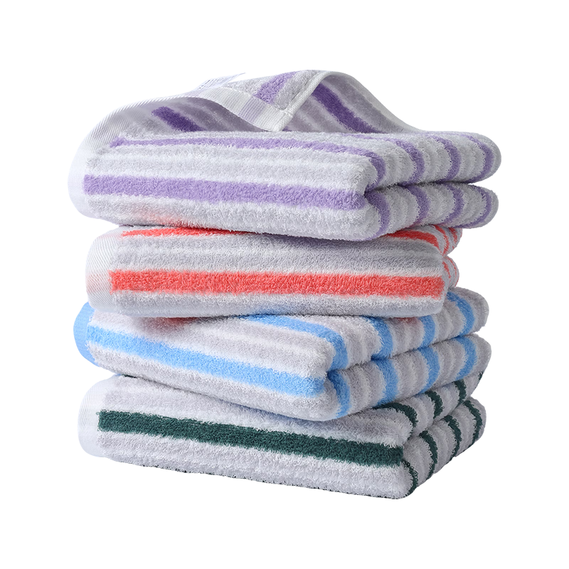 MINISO Pure Cotton Antibacterial Towel A-Class Thickened Absorbent Face Towel Soft Hand Towel Home Use Sky Blue + Dark Green