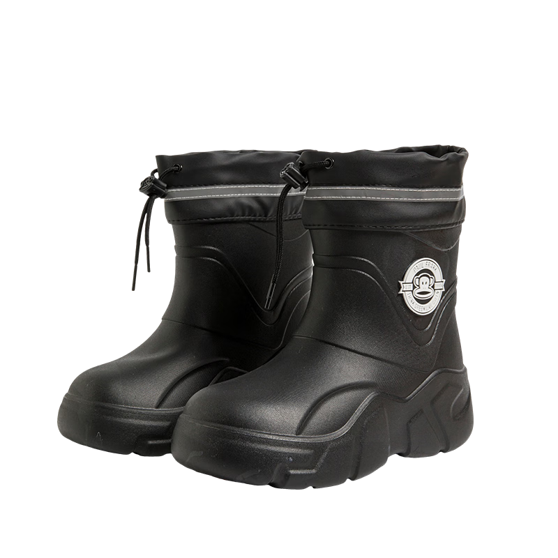 Paul Frank Professional Non-Slip Chef Shoes Outdoor EVA Rain Shoes Delivery Rider Water Shoes Fishing Rubber Shoes Black Size 40