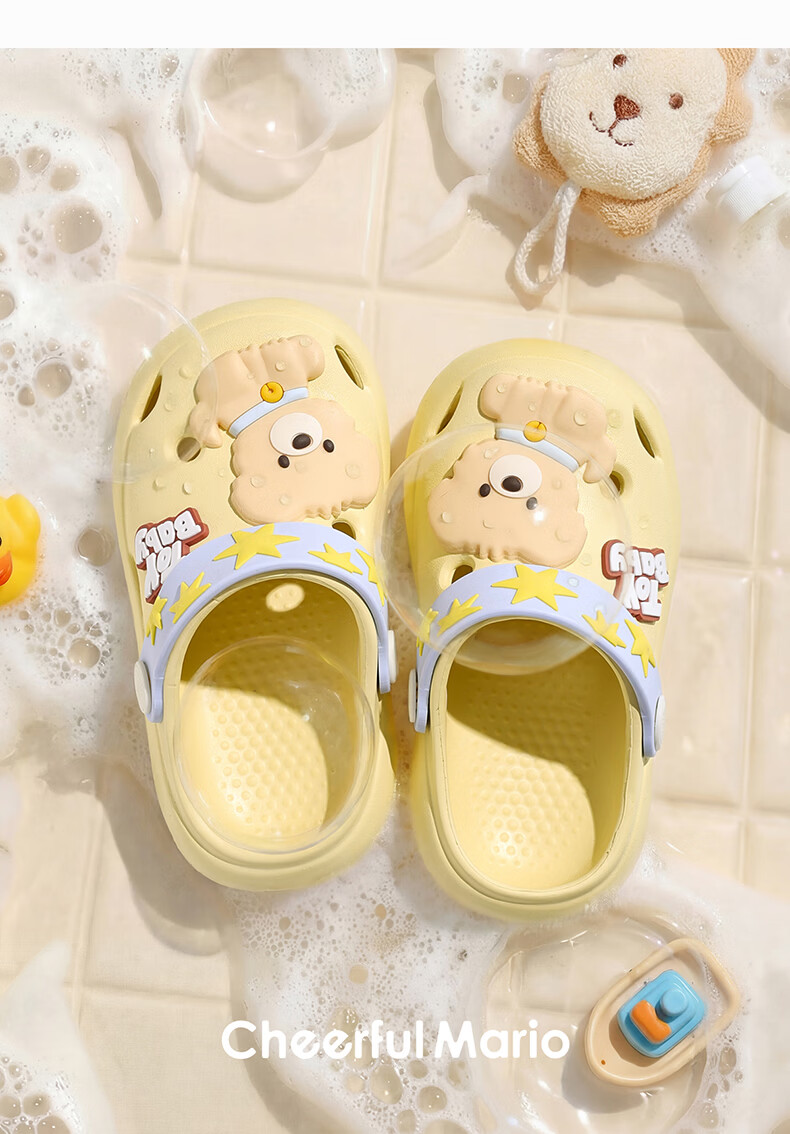 Cheerful Mario Girls Baby Clog Shoes Children's Princess Sandals Summer Soft Sole Breathable 1-3 Years Toddler Boys Cool Slippers 12