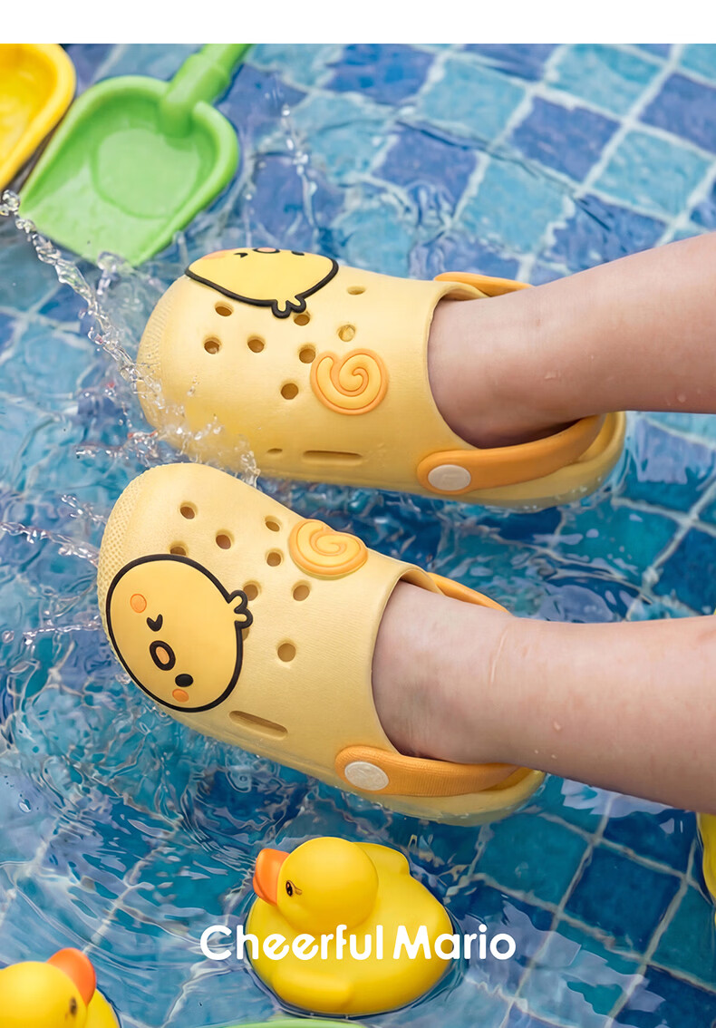 Cheerful Mario Kids Cartoon Cute Slippers Boys Summer Clogs for 2-3 Year Old Toddlers Beach Outdoor Sandals 7
