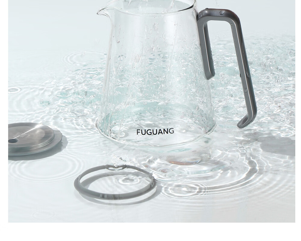 Fuguang Glass Tea Pot with Tea Infuser, Large Capacity Tea Brewing Cup 32