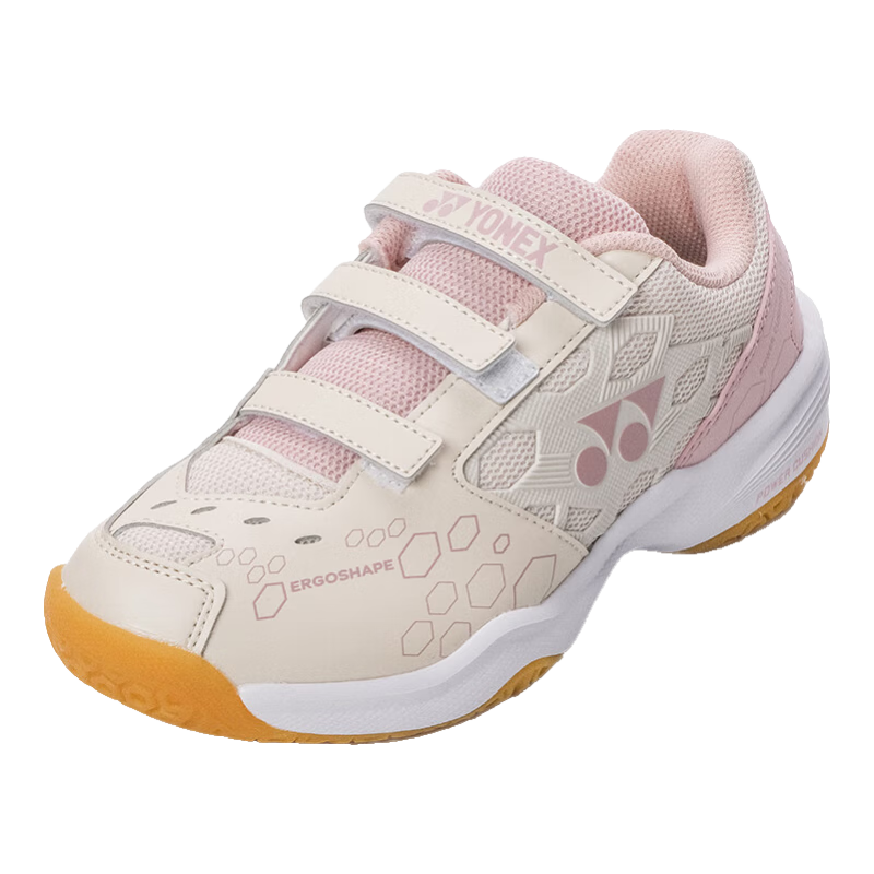 YONEX Badminton Shoes, Basic Comfortable Parent-Child Style for Youth, SHB101JRCR, Beige Pink, Size 35