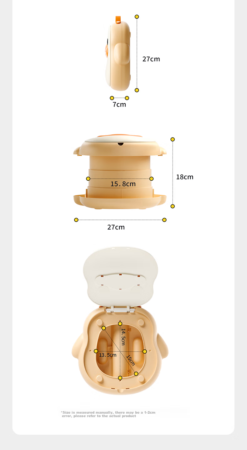Manlong Children's Foldable Potty Portable Toilet Outdoor Travel Folding Toilet for Boys and Girls 13