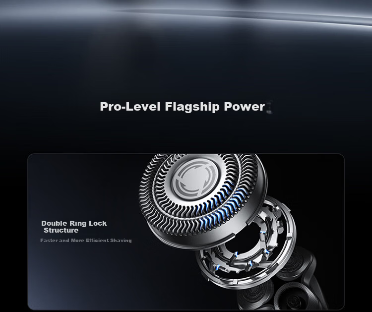 Mijia Electric Shaver Pro Blue Long Battery Life Waterproof Wear-Resistant Blade Smart Speed Sensing Gift for Boyfriend New Year Valentine's Day 3