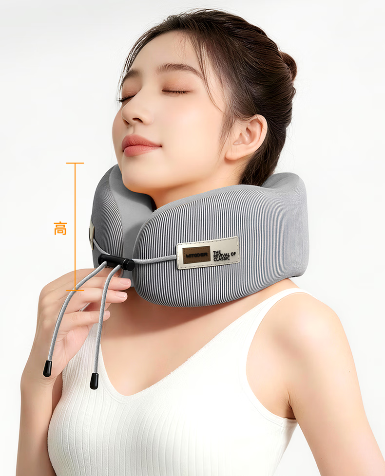 Zhiguozhe U-Shaped Neck Pillow Travel Portable Foldable U-Shape Neck Support Pillow for Airplane High-Speed Train Nap Essential 8