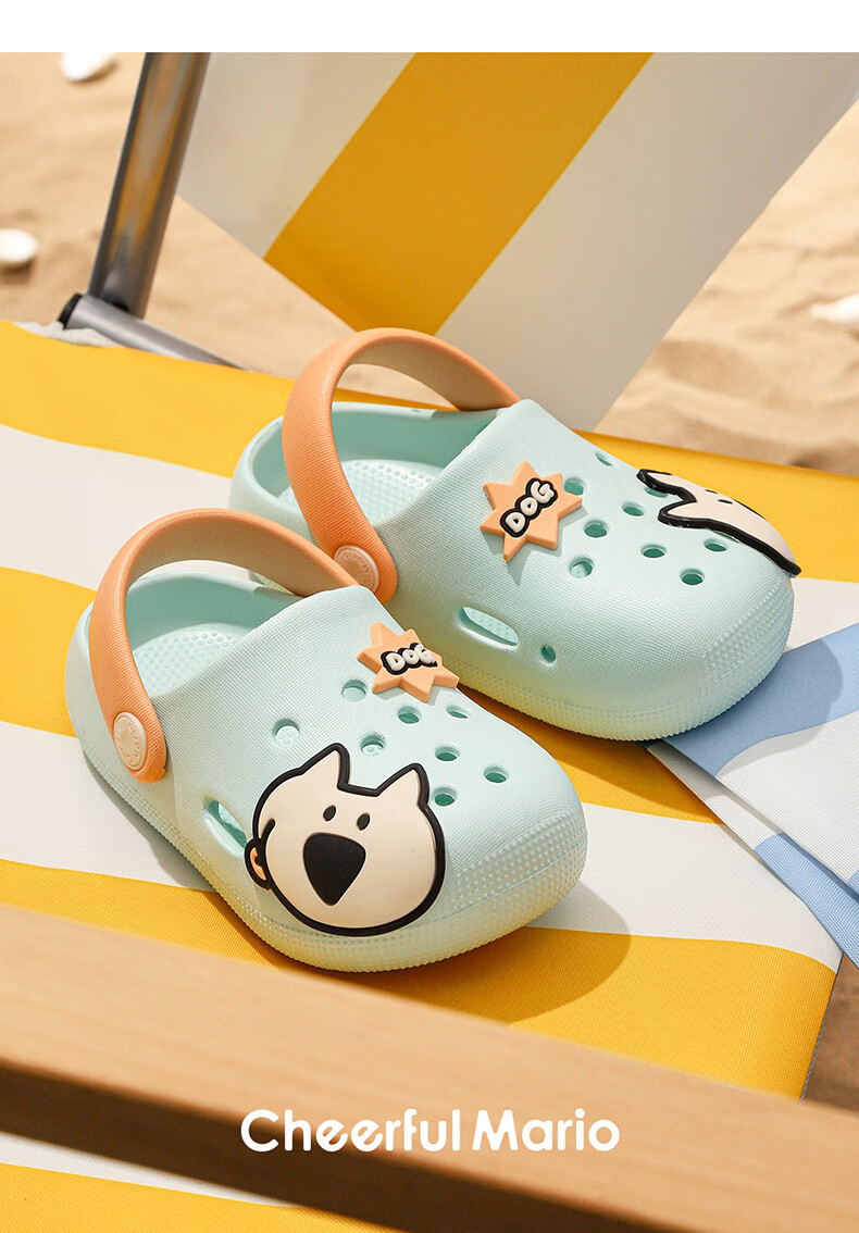 Cheerful Mario Kids Cartoon Cute Slippers Boys Summer Clogs for 2-3 Year Old Toddlers Beach Outdoor Sandals 10