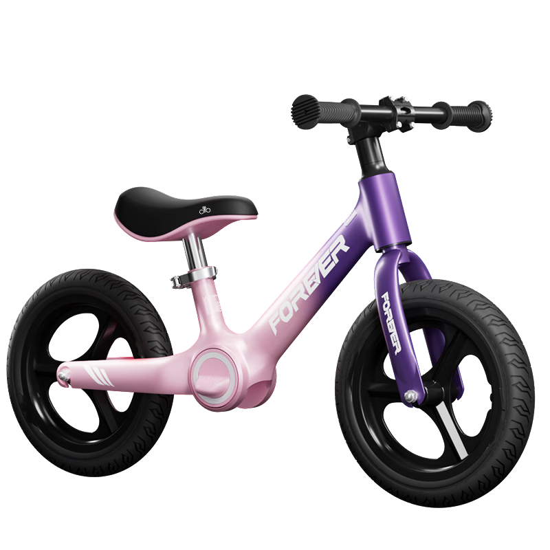 FOREVER Kids Balance Bike 1-3-6 Years Old Baby Glide Bike No Pedal Boy Birthday Gift 14-inch Pink