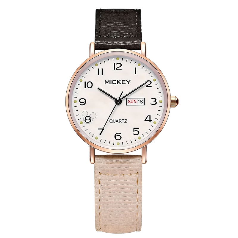 Disney Women's Watch Junior High High School Ladies Niche Light Luxury Quartz New High-Value Silent Student Electronic Watch