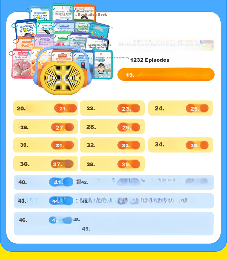 Kaishu Storytelling Multidimensional Cognitive Encyclopedia Set (Early Education Machine + 18 Card Sets) Toy for Boys and Girls New Year Birthday Gift 11