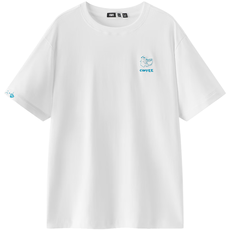 Semir Mall Style | Women's Summer Short Sleeve T-Shirt Embroidered Print Loose Drop Shoulder 2026 Boutique Clothing 101326100037