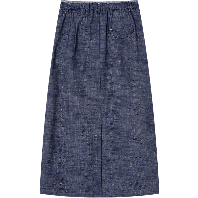Demana Elegant Heiress Spring Cloud Oxygen Cotton Commuter Straight Small Size Elegant Mid-Length Women's Skirt
