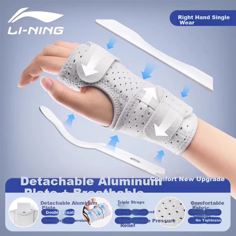 LI-NING Wrist Support Brace for Men and Women, Tendonitis Wrist Sports Injury TFCC Wrist Brace, Right Hand