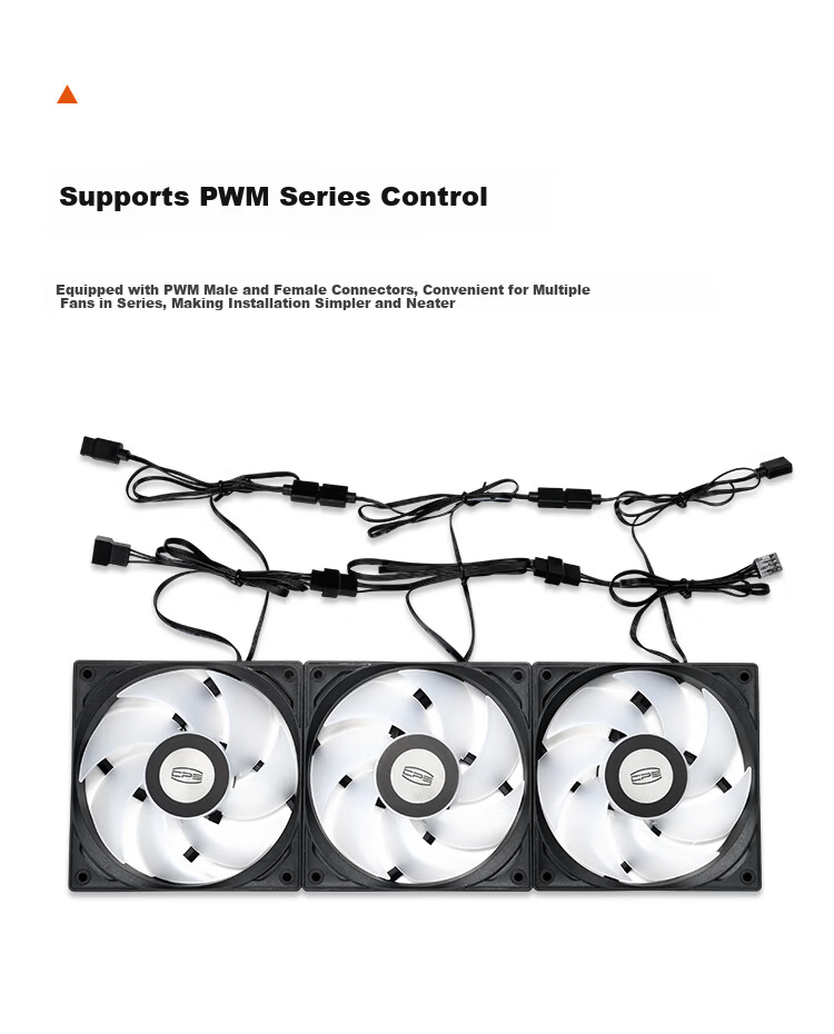 PCCOOLER XuanBlade F3S120 ARGB White 12CM Case Fan (Hydraulic Bearing/PWM Smart Speed Control/Chainable) 4
