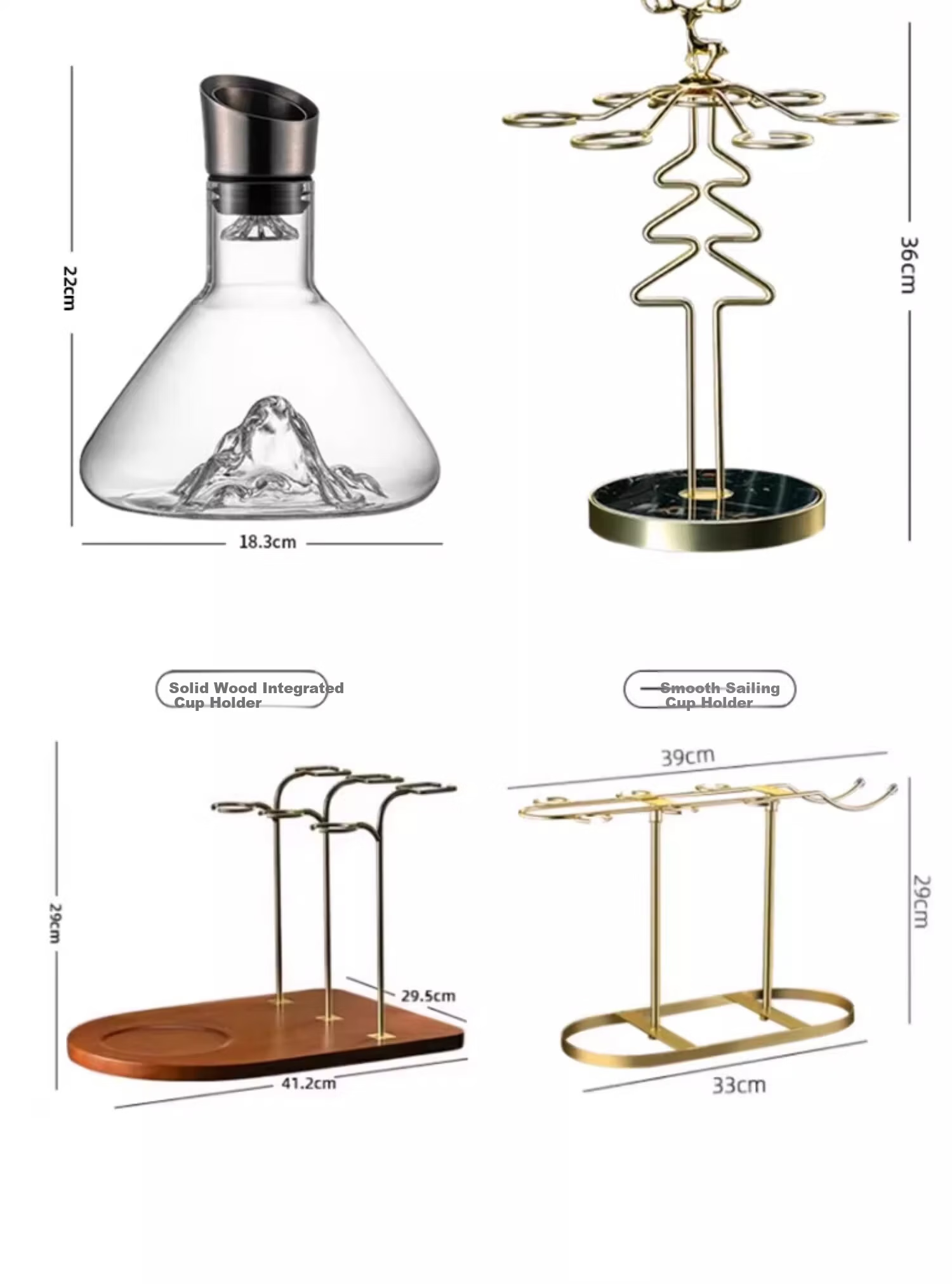 CRISTALGLASS Crystal Wine Glass Set Luxury High-End Home European Style Decanter Set 16