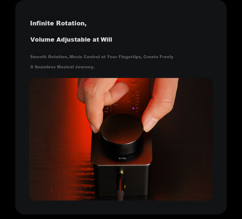 FOSI AUDIO SK02 Desktop Headphone Amplifier and DAC All-in-One High-Fidelity Portable USB Decoder SK02 Orange 9