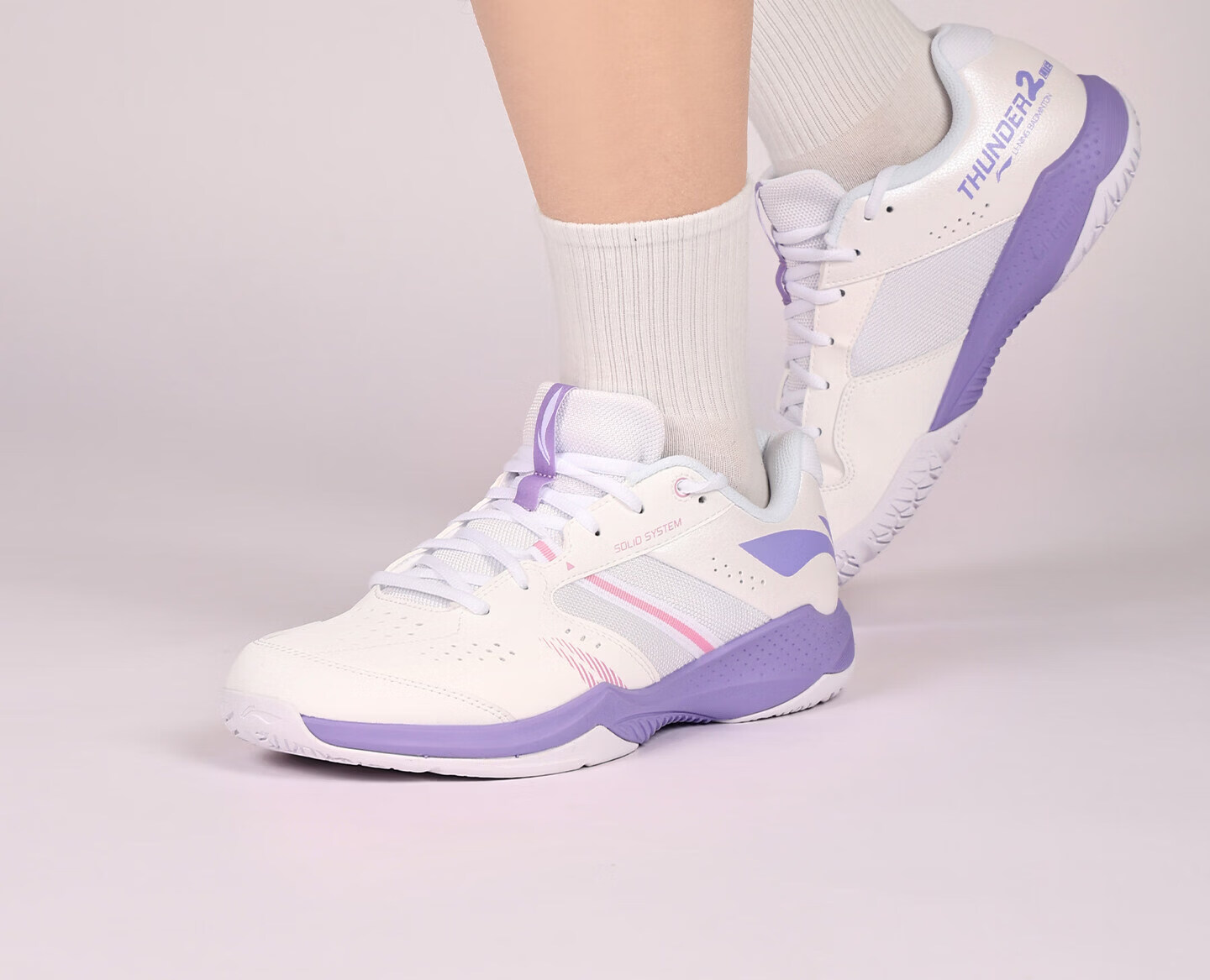 LI-NING Thunder 2 LITE Badminton Shoes Unisex Competition Training Non-Slip Wear-Resistant Shock Absorption Sports Shoes Size 44 9
