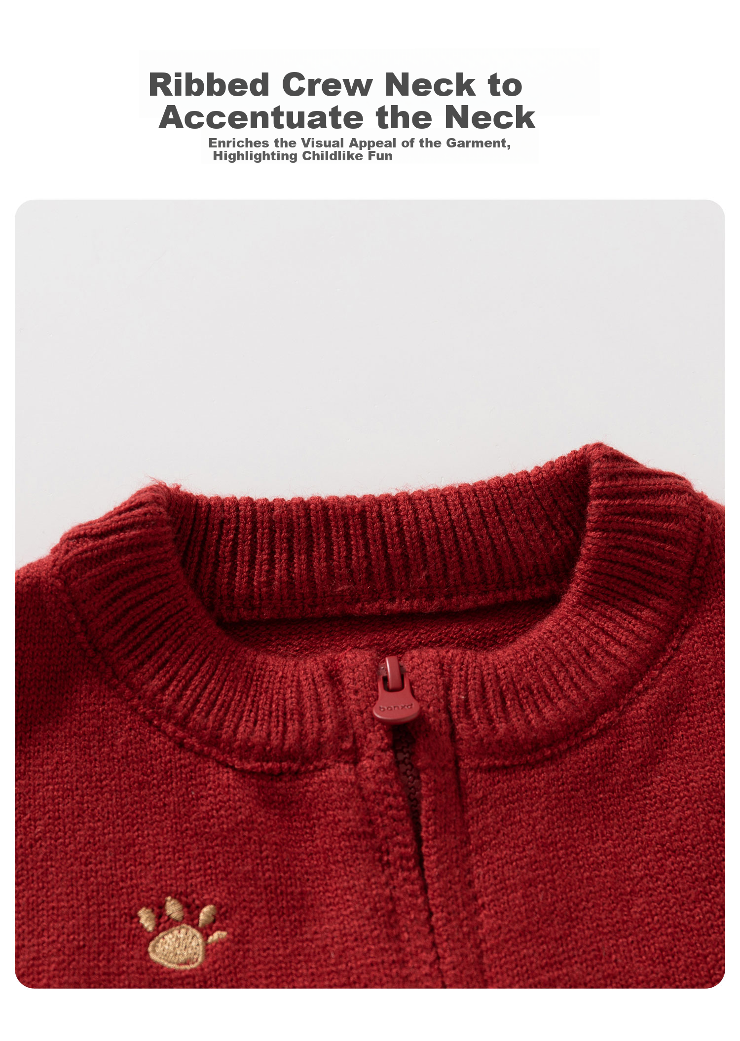 Banxidi Children's Sweater Spring and Autumn Girls' Cardigan Baby Knitwear Boys' Red Year Clothing Inner Layer Spring Jacket 2