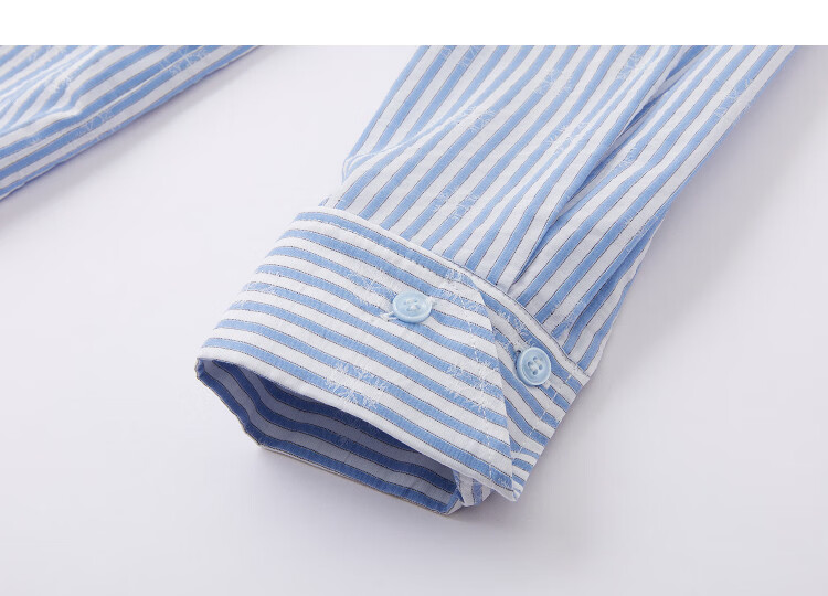 Demana [with Lyocell/Cotton] Spring Vintage Style Striped Jacquard Shirt Loose Fit Petite Women's Blouse 13