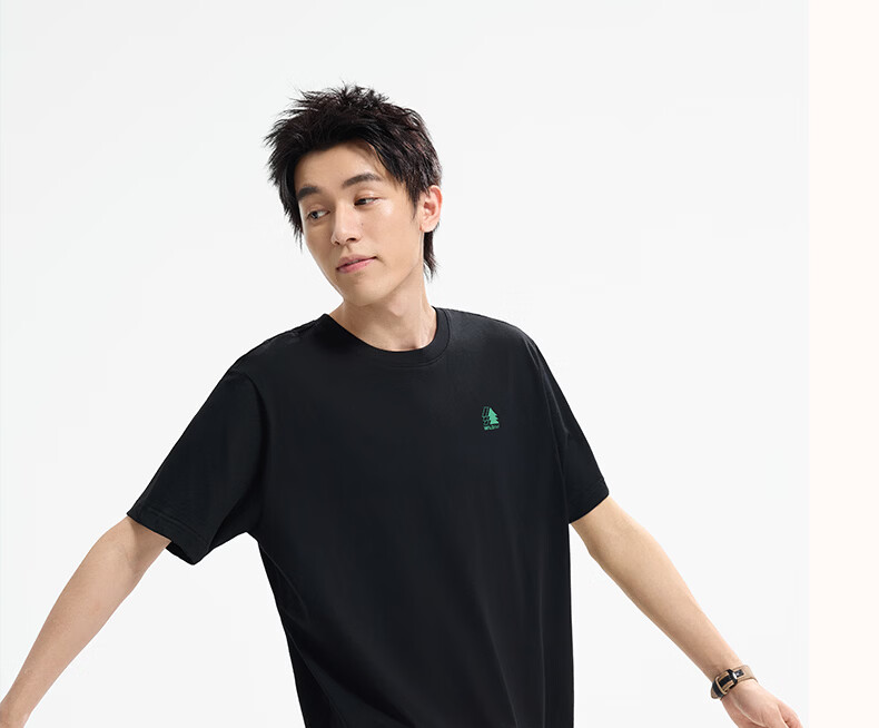 361° Unisex T-Shirt Spring Summer New Pure Cotton Sports Outdoor Loose Fit Crew Neck Short Sleeve Top 632623102-7 22