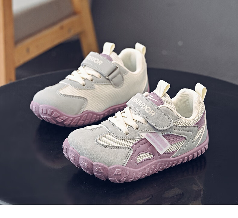 Warrior Kids Sports Shoes Boys Casual Training Shoes Girls Lightweight Running Shoes WZ-2106 Black Dark Gray Light Gray Size 32 8