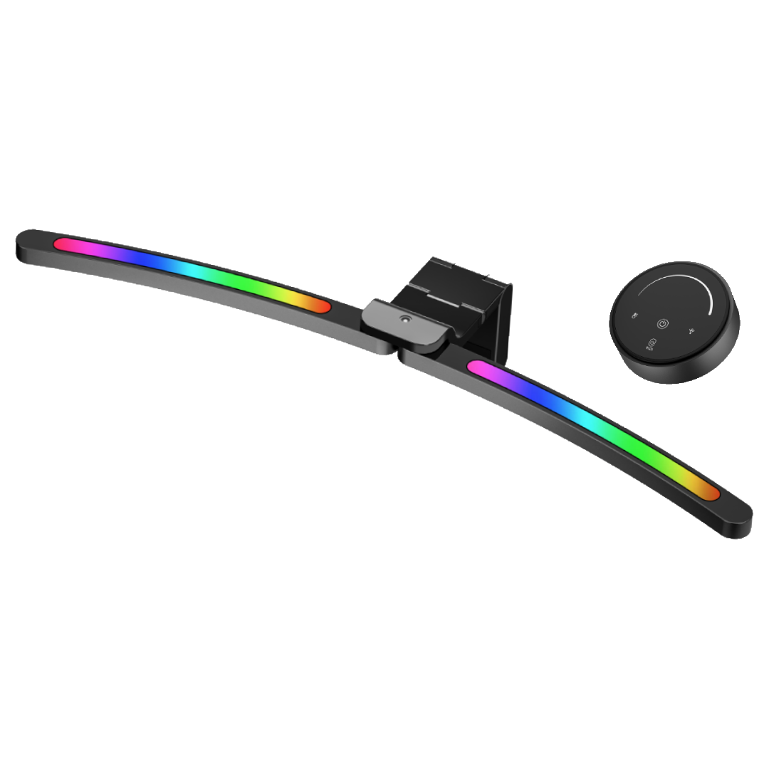 AOC RGB Curved Screen Hanging Lamp Computer Monitor Eye Protection Reading Light Auto Dimming Screen Light ALB702G