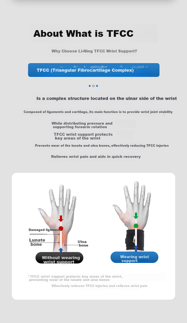 LI-NING Sports Wristbands for Men and Women TFCC Sprain Pain Wrist Tendon Sheath Joint Support Badminton Fitness Strain Two-Pack 2