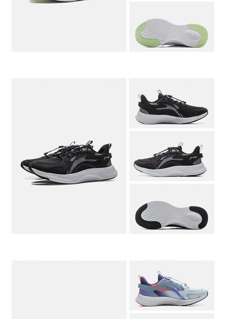 LI-NING Kids Lingyue Running Shoes Boys Girls Summer Breathable Shock Absorption Rebound Soft Lightweight Sports Shoes 8