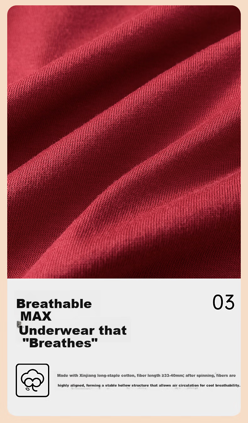 Hodo Children's Underwear Boys' Lucky Red New Year Solid Color Boxer Shorts Yuanbao Bear 110 11
