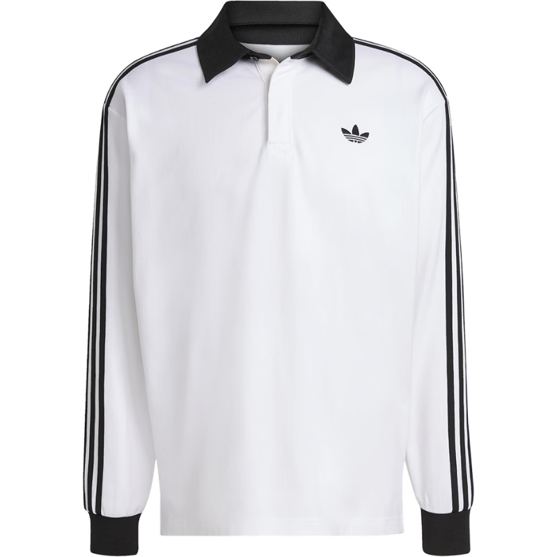 Adidas Originals Men's 3S PL Long Sleeve Polo KE3575 White L