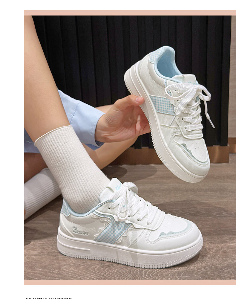 Warrior Official Women's Sneakers 2026 Summer New Breathable Versatile White Pink Shoes Women Size 39 16