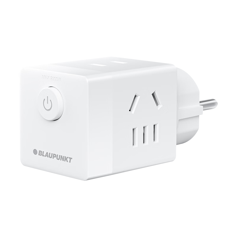 BLAUPUNKT European to Chinese Adapter Plug, Travel Converter for Korea, Europe, Germany, Russia, Thailand, One-To Control