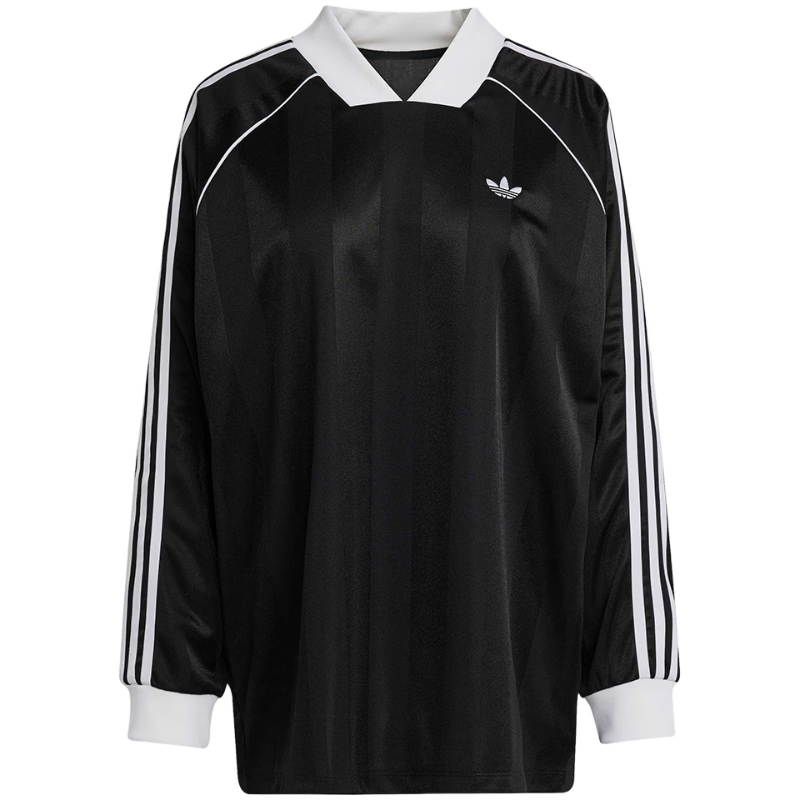 Adidas Originals Women's 3S JAQUARD LS Long Sleeve Top KD2897 Black XL