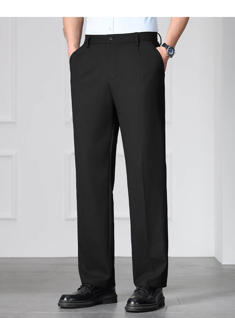 Shanshan Natural Linen 10A Antibacterial Men's Business Formal Lyocell Straight Casual Pants Spring Summer New Model 25