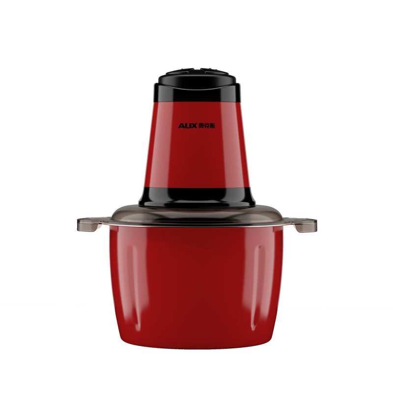 AUX AJR-18AZX-117 Red Electric Multifunctional Household Stainless Steel Meat Grinder Meat Mincer Garlic Paste Maker Small Food Processor