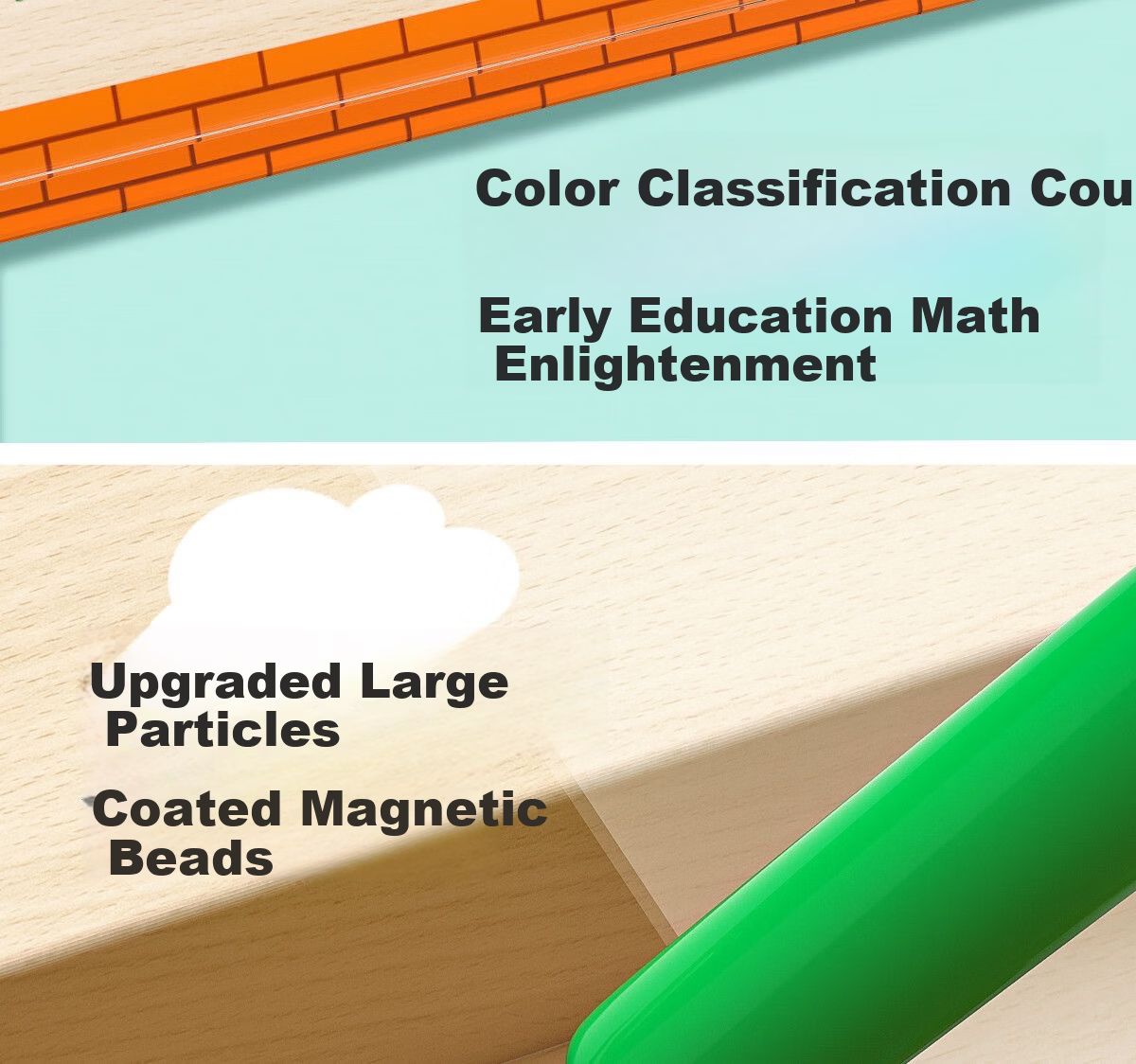 COOKSS Children's Educational Magnetic Bead Maze Penmanship Focus Training Toy for Ages 3-6 Boys and Girls New Year Gift 7
