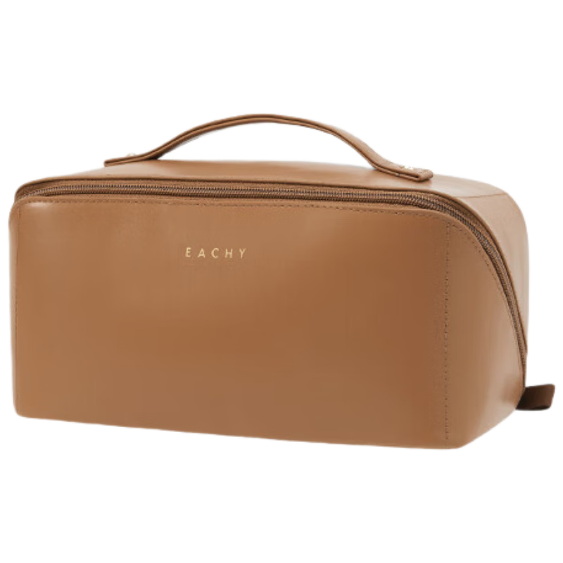 EACHY Large Capacity Cosmetic Bag for Women, Portable, High-End Instagram Style, Travel Toiletry Organizer Bag - Rose Pink XL