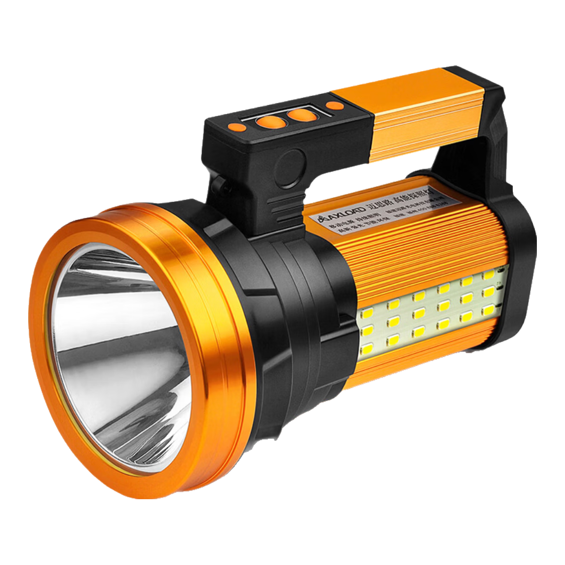 MAX LOAD Outdoor Rechargeable Emergency Handheld Spotlight Multifunctional Long Battery Life High Power Long Range