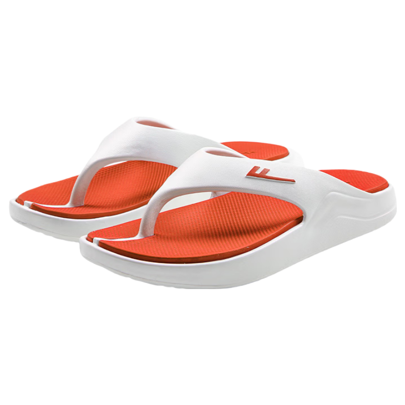 Warrior Official Summer 2026 Outdoor Cushioned Flip Flops Men White Orange Size 38-39