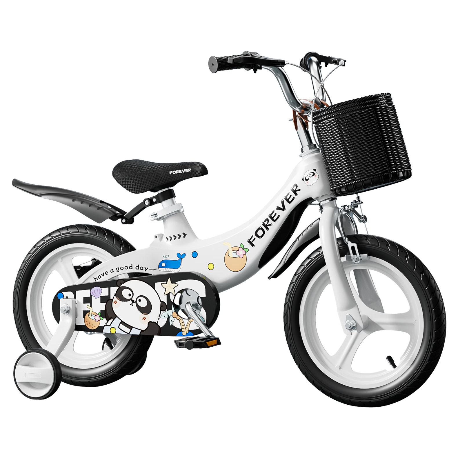 FOREVER Children's Magnesium Alloy Bicycle Toddler Pedal Bike 14-inch for Ages 3-8