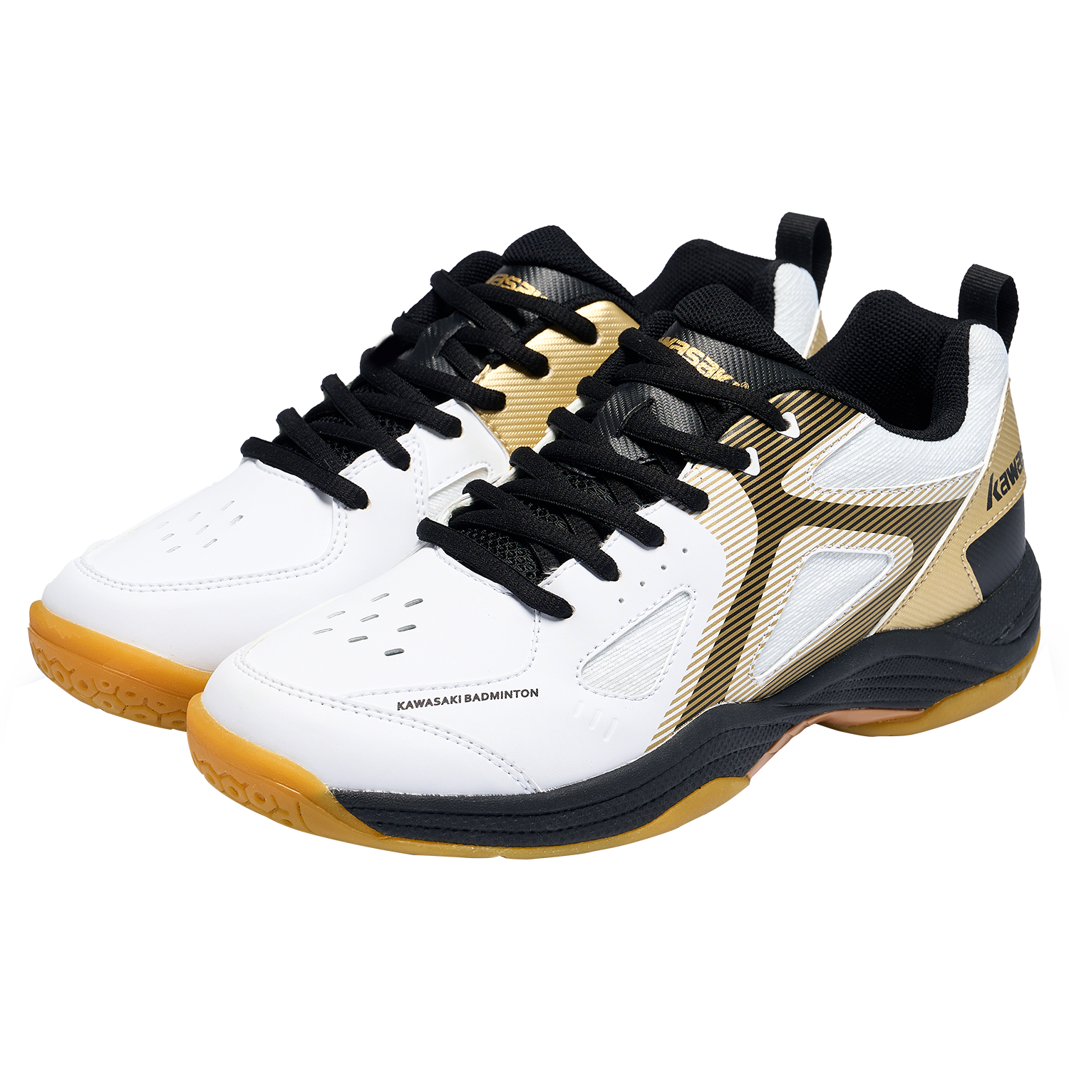 KAWASAKI Badminton Shoes Gale LITE Shock Absorption Wear-Resistant Non-Slip Running Training Sports Shoes D32035 White Black Size 40