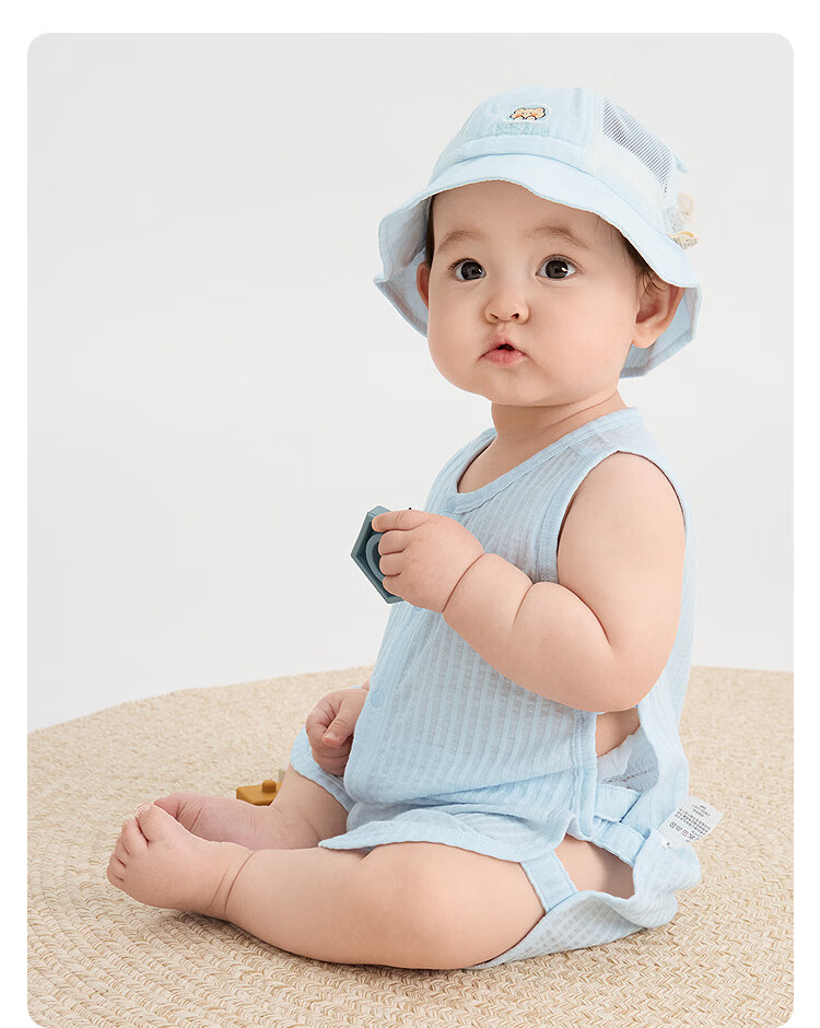 Balabala [balaOne] Baby Romper Infant Jumpsuit 2026 Summer Cotton Two-Piece Set 14