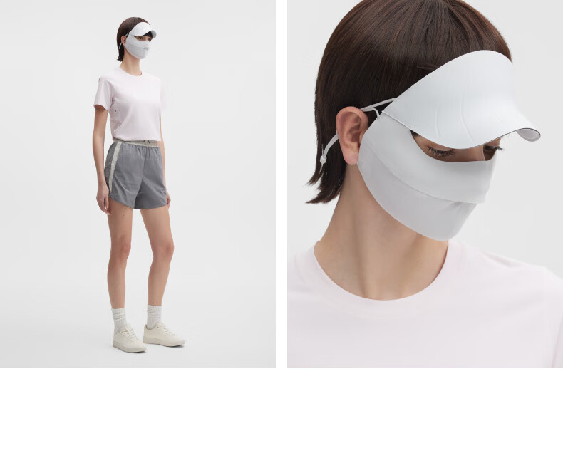 Jiao Nei Liang Pi 502UV Women's Sunscreen Mask with Brim Full Face Protective Shield UV Protection Sunshade Face Bikini New Model 22