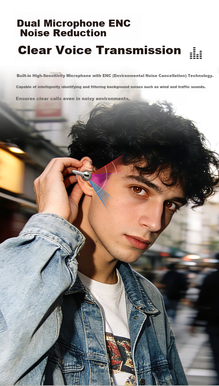 ENKOR EW21 Clip-On Bluetooth Earphones Open-Ear Wireless Sports Running Cycling Ear-Hook Compatible with Apple Huawei Xiaomi Phones 7