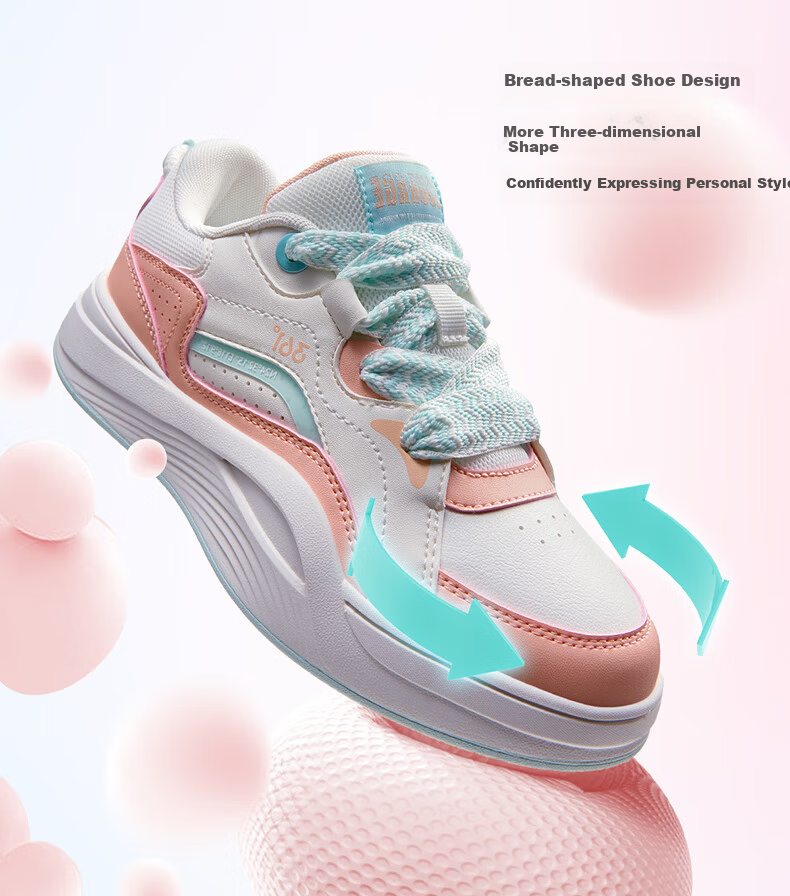 361° Kids Sneakers Children's Casual Shoes 2025 Autumn Boys Girls Soft Cushioned Thick Sole Trendy Bread Shoes Blue Size 36 16