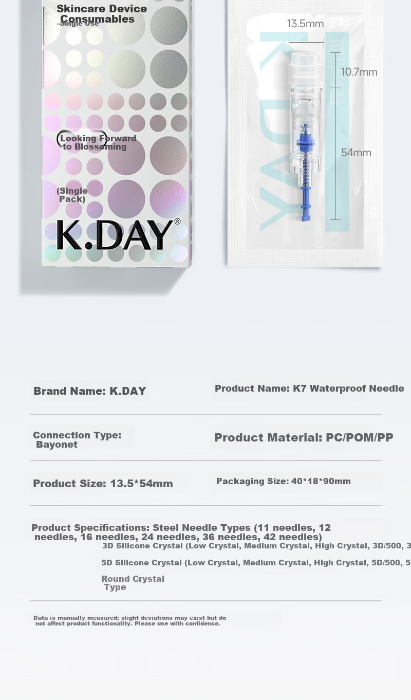 KDAY Blue 5D 500um High Crystal Needle for Skin Beauty Device Facial Beauty Instrument High Crystal Needle 11
