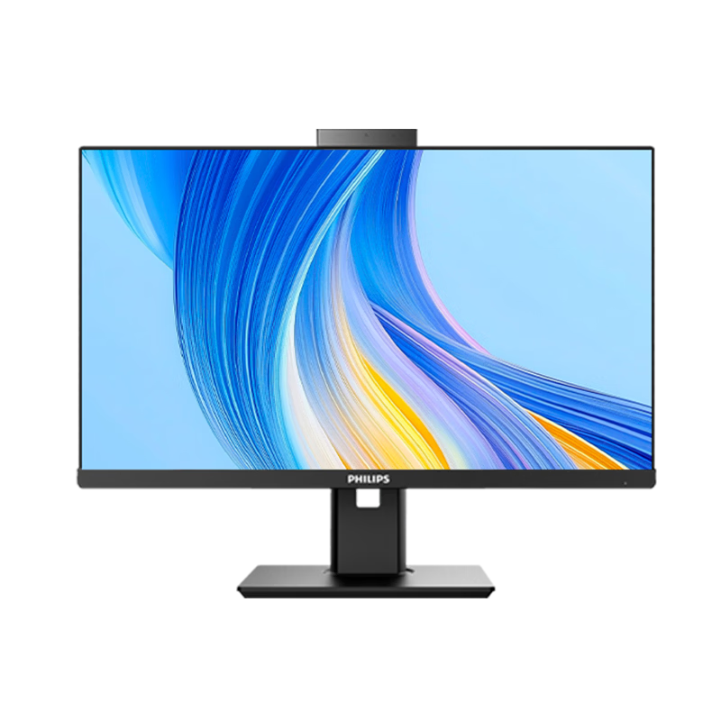 PHILIPS 23.8-inch Desktop All-in-One Computer Business Office Adjustable Rotatable Built-in Microphone Camera (N95 16GB 512GB) Black