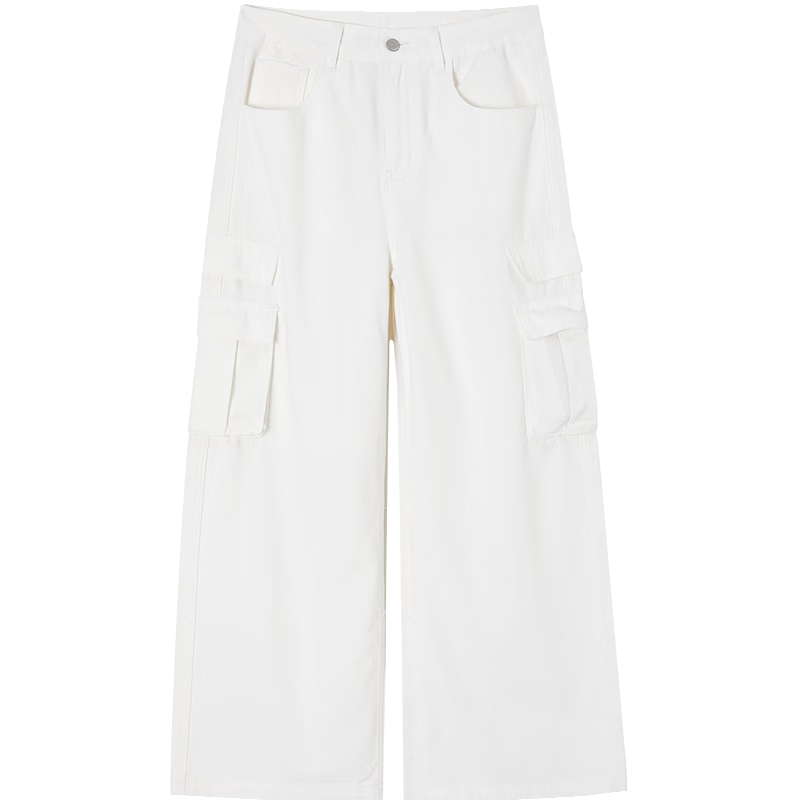 Demana Oxygen Pure Cotton Spring Workwear High-Waist Pocket Loose Straight Slim Fit Jeans for Women Premium Quality