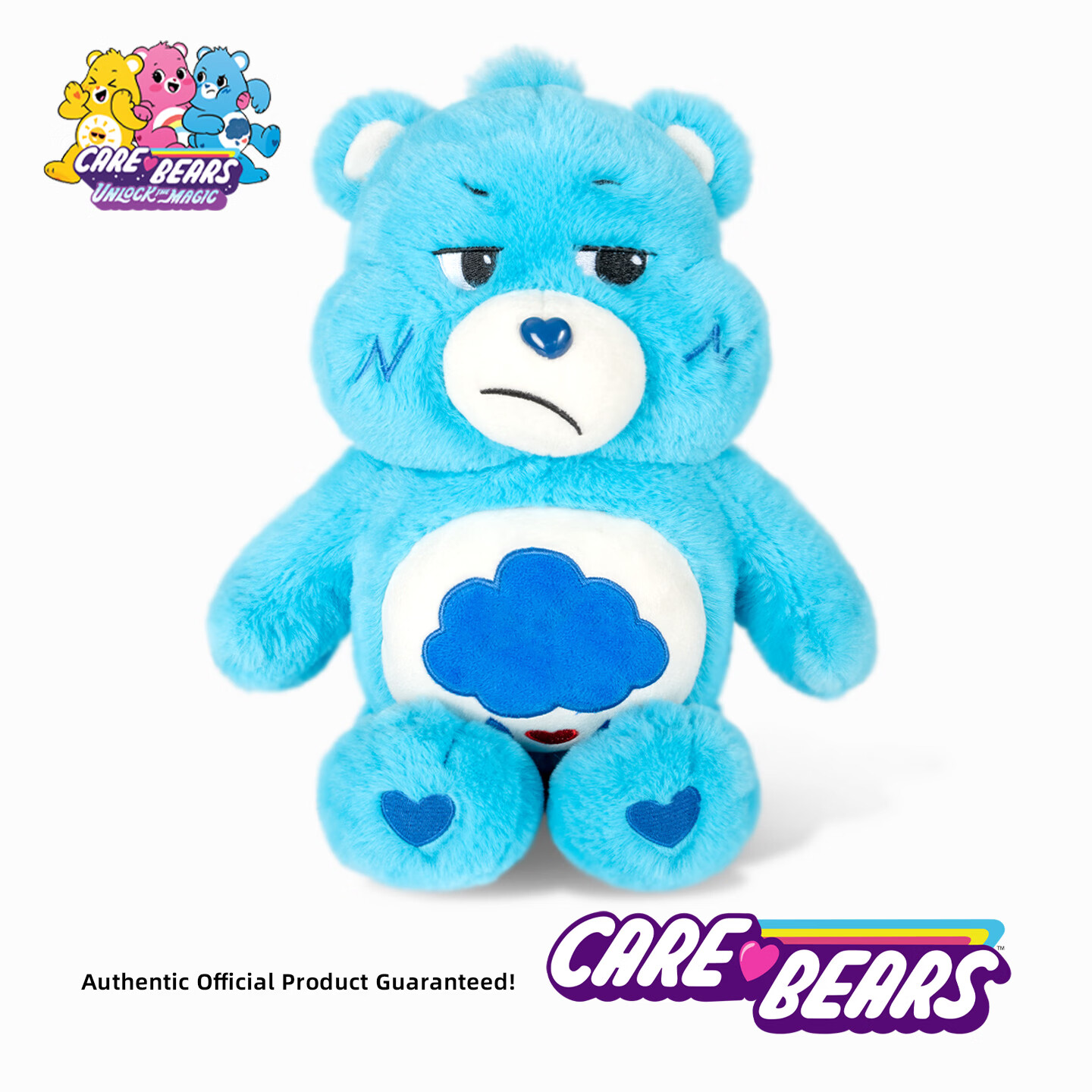 CARE BEARS Grumpy Bear Extra Large Plush Doll Big Girl Toy Children's Gift Doll Gift for Girls