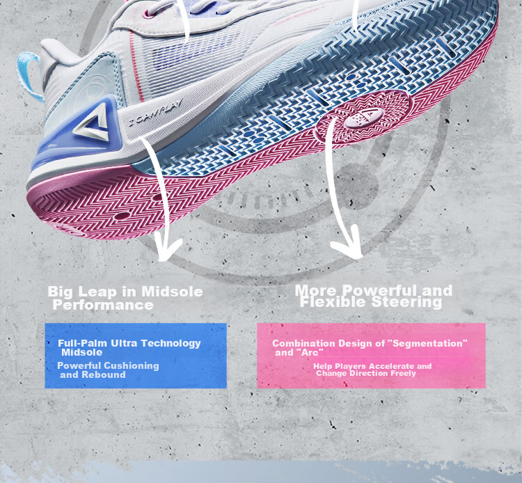 PEAK Taiji Youxia 2.0 Basketball Shoes for Men, Comfortable Shock Absorption, Practical Competition Sneakers, Sports Shoes for Men DA410027 4